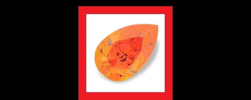 CUBIC ZIRCONIUM - SCREAMING ORANGE PEAR SHAPE - 1.41cts