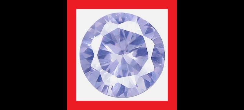 CUBIC ZIRCONIUM - LAVENDER ROUND BRILLIANT CUT - 1.47cts