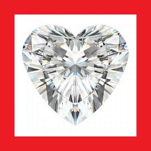 CUBIC ZIRCONIUM - AAA DIAMOND WHITE HEART SHAPE - 3.14cts