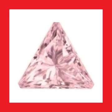 CUBIC ZIRCONIUM - PINK MODIFIED TRIANGLE CUT - 7.33cts