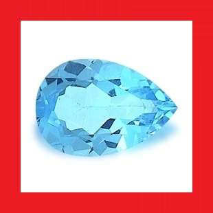 CUBIC ZIRCOMIUM - SWISS BLUE PEAR FACET - 0.65cts