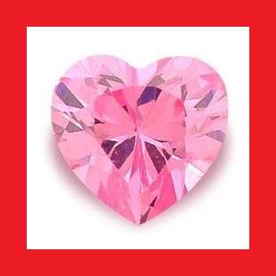 CUBIC ZIRCONIUM - Faceted Pink Heart Shape - 8.02cts
