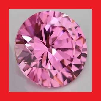 CUBIC ZIRCONIUM - PINK SAPPHIRE ROUND CUT - 4.74cts