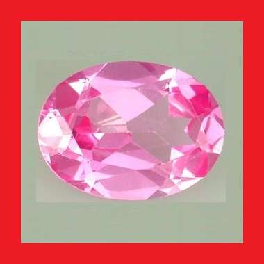 CUBIC ZIRCONIUM - PINK ICE OVAL FACET - 17.12cts