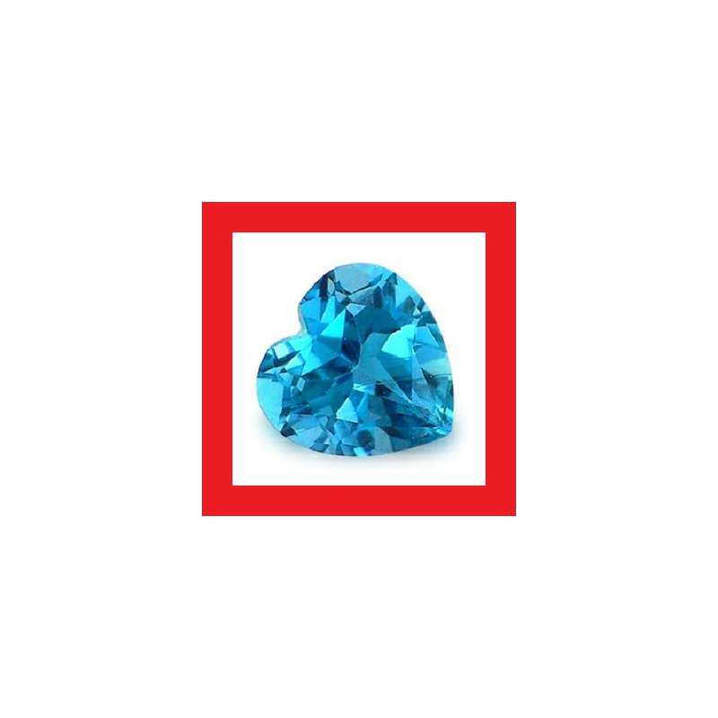 CUBIC ZIRCONIUM - LONDON BLUE HEART FACET - 0.74cts