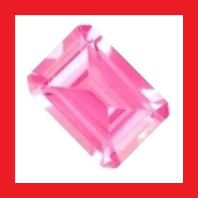 CUBIC ZIRCONIUM - PINK ICE OCTAGON CUT - 16.64cts