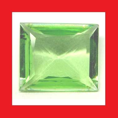 CUBIC ZIRCONIUM - CREAM SODA GREEN BAGUETTE FACET - 9.91cts
