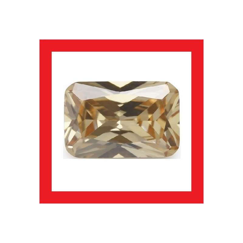 Cubic Zirconium - Faceted Rectangle Shape - 1.67cts