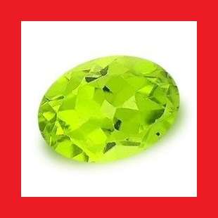 CUBIC ZIRCONIUM - PERIDOT GREEN OVAL FACET - 2.22cts