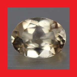 CUBIC ZIRCONIUM - CHAMPAGNE (BABY ORANGE) OVAL FACET - 2.10cts