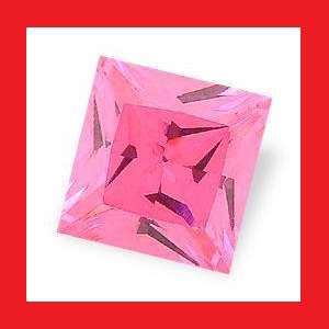 CUBIC ZIRCONIUM - NICE PINK PRINCESS CUT - 0.42cts