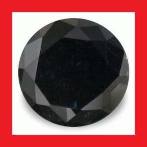 MOISSANITE - JET BLACK ROUND BRILLIANT FACET - 2.55cts