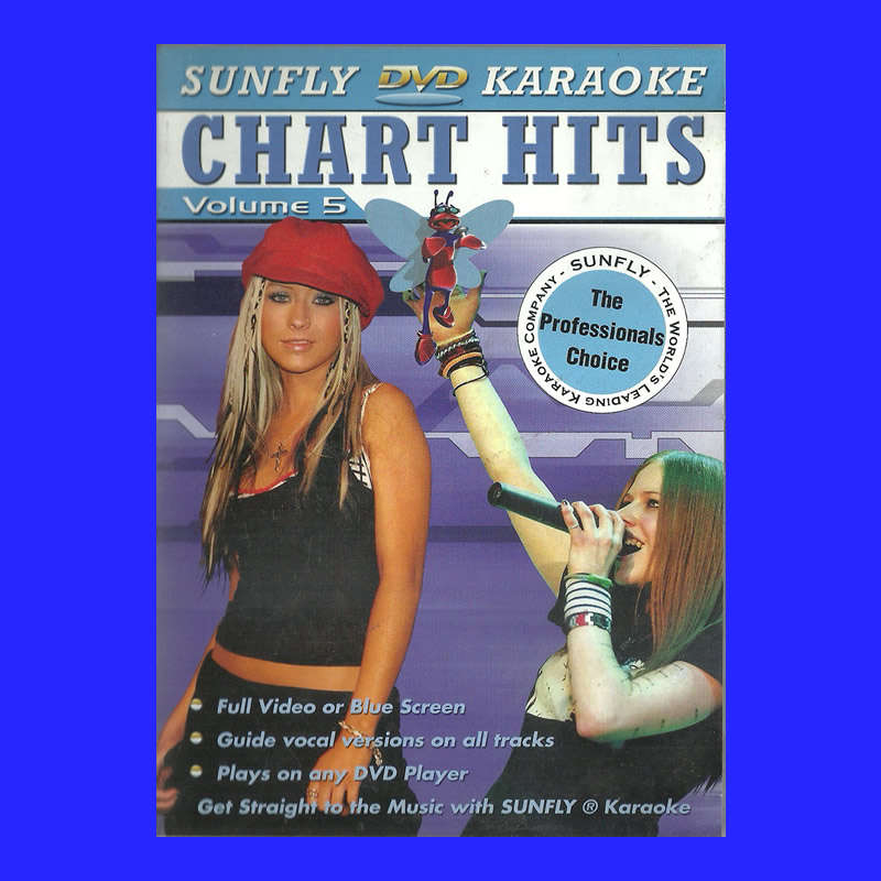DVD -  SUNFLY DVD KARAOKE - CHART HITS VOL 5 (AS NEW)