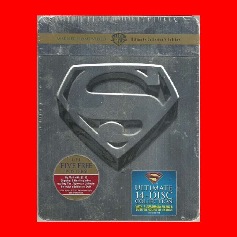 SALE! THE ULTIMATE 14-DISC DVD COLLECTION  - SUPERMAN ULTIMATE EDITION IN TIN -  REGION 1 EDITION