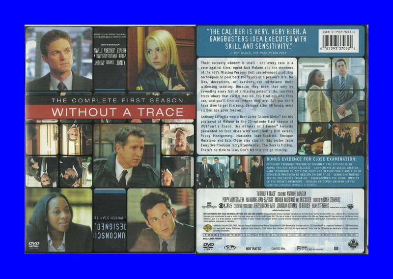 DVD - WITHOUT A TRACE :  The Complete First Season - REGION 1 EDITION