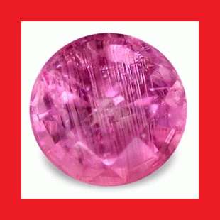 RED EMERALD (BIXBITE) - FINE PINK ROUND FACET - 0.195cts