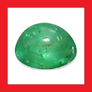 EMERALD - MEDIUM GREEN OVAL CABOCHON - 0.21cts