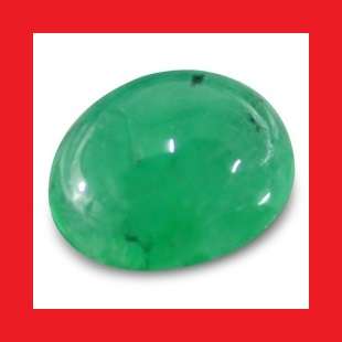 EMERALD - FINE GREEN OVAL CABOCHON - 0.415cts