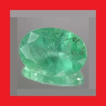Emerald [Zambia] - Faceted  Oval Shape - 0.71cts