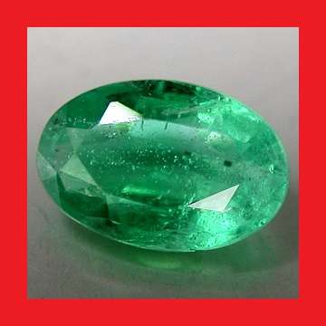 EMERALD [Colombia] - MEDIUM GREEN OVAL FACET - 0.80cts