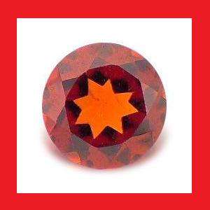 GARNET - ORANGE RED ROUND FACET - 0.22cts