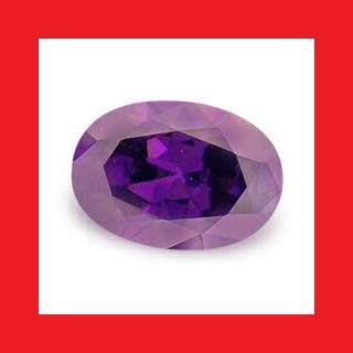 Amethyst [Created] - Faceted Oval Shape - 0.64cts