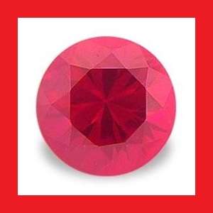 RUBY [Created] - Faceted Intense Red Round Shape - 1.04cts