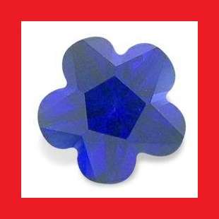 Sapphire [Created] - Faceted Flower Shape - 3.40cts