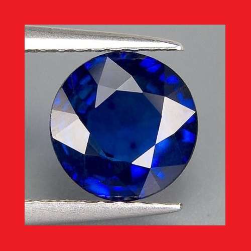 Sapphire [Created] - Blue Faceted Round Shape - 1.72cts