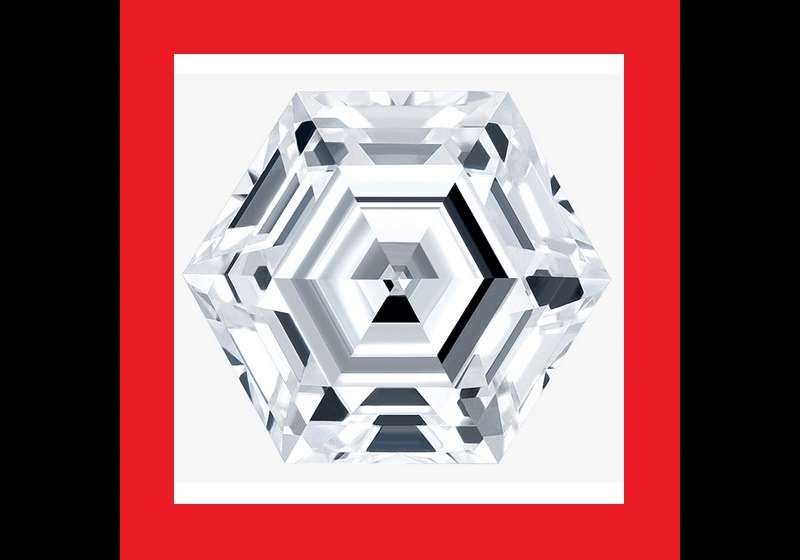 SAPPHIRE [Created] - Faceted Hexagon Shape - 18.04cts