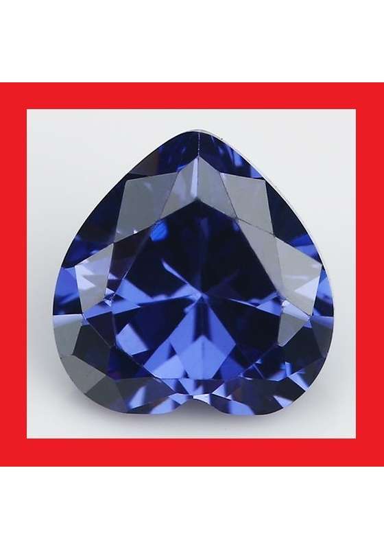 Tanzanite [Created Simulant] - Faceted Heart Shape - 6.12cts