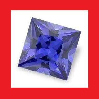 TANZANITE SIMULANT - PERIWINKLE VIOLET BLUE PRINCESS FACET - 2.64cts