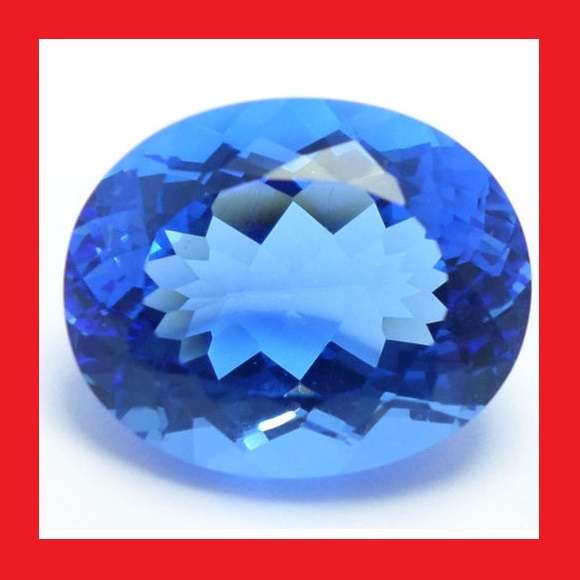 TANZANITE [Created] - BEST ROYAL BLUE OVAL FACET - 12.96cts