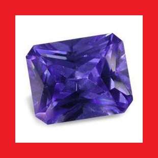 Tanzanite [Created Simulant] - Faceted Rectangle Shape - 7.36cts