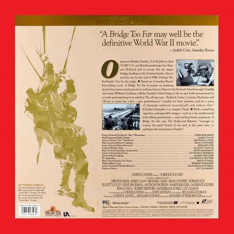 LaserDisc - A Bridge Too Far (Deluxe Letter-Box Edition) 2 Disc