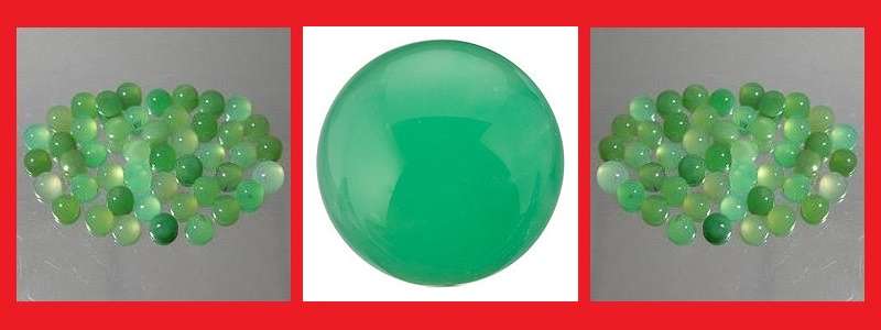 CHRYSOPRASE (IMPERIAL) - APPLE GREEN ROUND CABOCHON - 0.51cts
