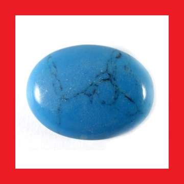 HOWLITE -  TURQUOISE BLUE OVAL SHAPE - 9.29cts