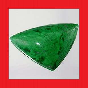 MAWSITSIT - GREEN TRILLIANT CABOCHON - 12.81cts