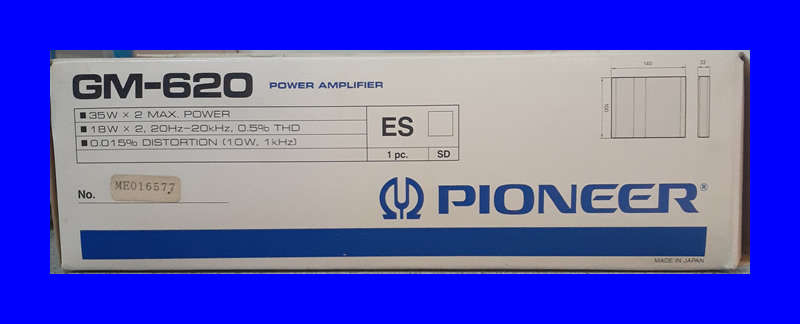 PIONEER VINTAGE GM-620 CAR POWER AMPLIFIER - IN ORIGINAL SEALED PACKAGING