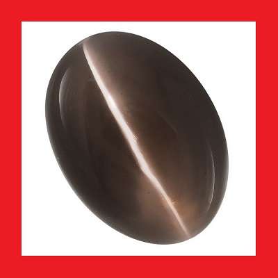 SILLIMANITE CAT`S EYE - BROWN OVAL CABOCHON  - 1.28cts