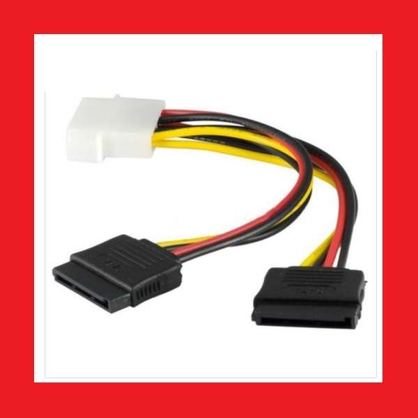 Molex 4 Pin TO 2 x SATA Power Cable