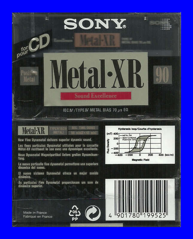 AUDIO CASSETTE  -  SONY METAL- XR 90 (SEALED)