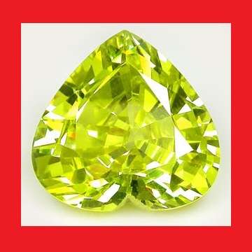 PERIDOT - 1.05cts - PARROT GREEN HEART FACET
