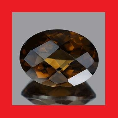 SMOKY QUARTZ - FINE SMOKY COLOUR OVAL FACET - 13.53cts
