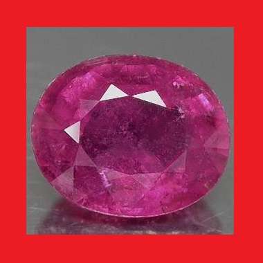 TOURMALINE - PURPLE PINK OVAL FACET - 2.87cts