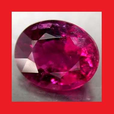 TOURMALINE - PURPLE PINK OVAL FACET - 1.78cts