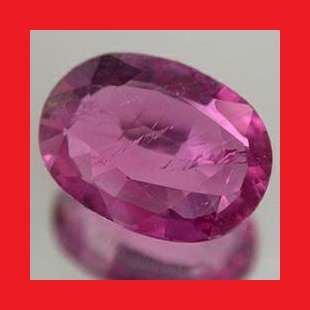 TOURMALINE - RICH PINK OVAL FACET - 0.89cts