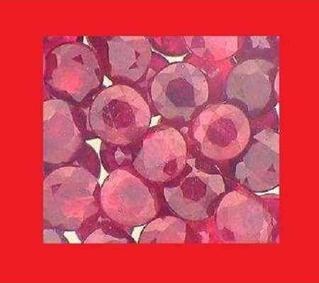 Ruby [Thailand] - 10 x Pigeon Blood Red Faceted Round Shape - Total 0.45cts