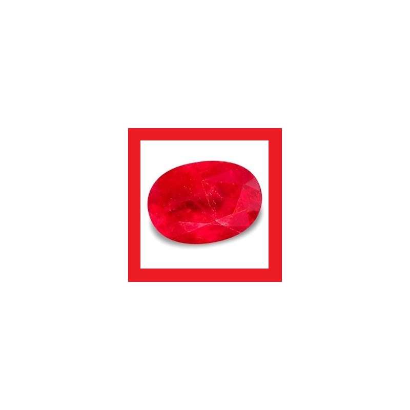 Ruby [Myanmar] - Faceted Oval Shape - 0.82cts