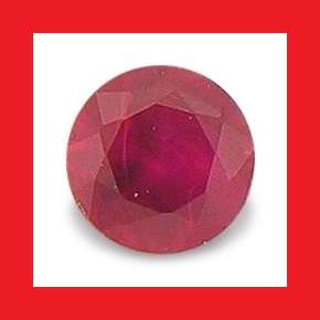 RUBY (Myanmar) - Pigeon Blood Red Round Diamond Cut - 0.09cts